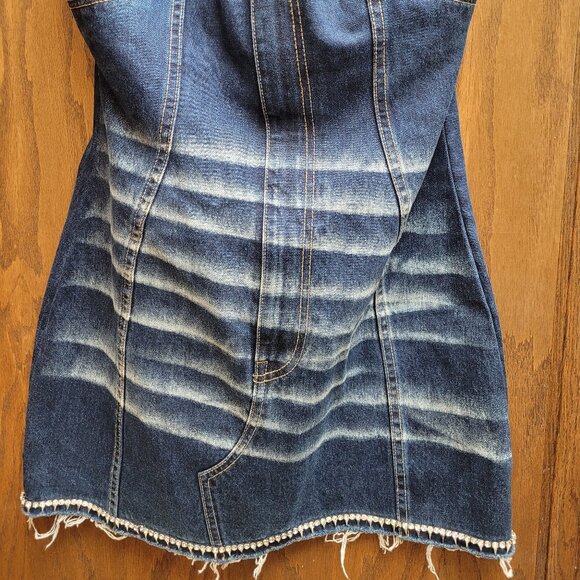 AKIRA 'HOW'S THE VIEW' STRAPLESS DENIM MINI DRESS (SOLD OUT) - NWT - Picture 6 of 9